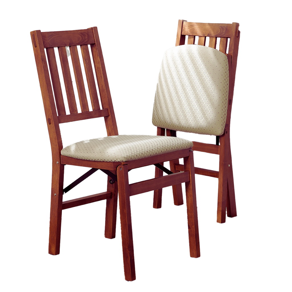 Authentic Craftsman Style Dining Chair with Wide Slats and Threw
