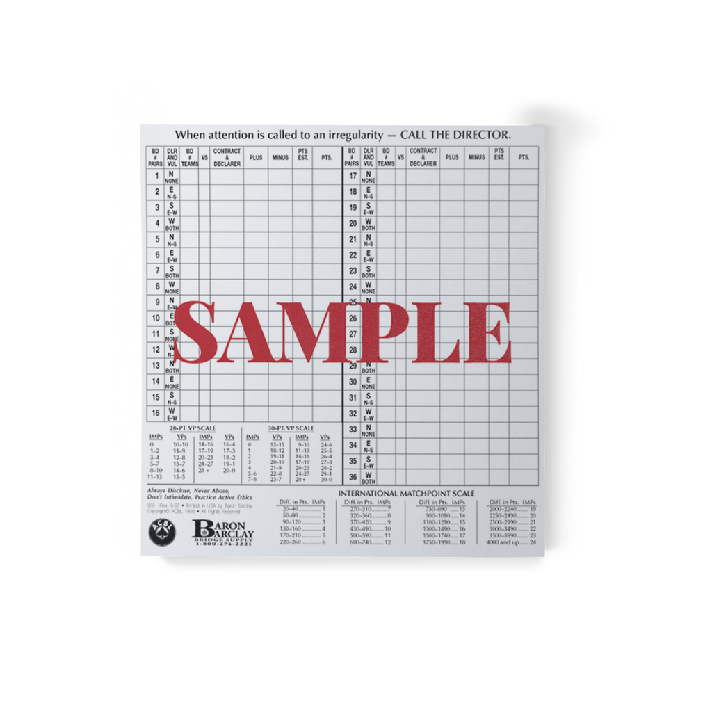 double-sided-score-sheets-250-baron-barclay-bridge-supply for Free Bridge Score Sheets Printable Double Sided Score Sheets (250) – Baron Barclay Bridge Supply for Free Bridge Score Sheets Printable