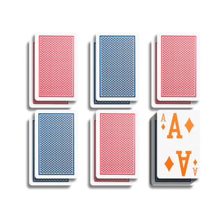 Traditional Paper Hi-Vis Bridge Playing Cards (Super Jumbo Index) - 12 Cellophane-Wrapped Decks - Baron Barclay Bridge Supply