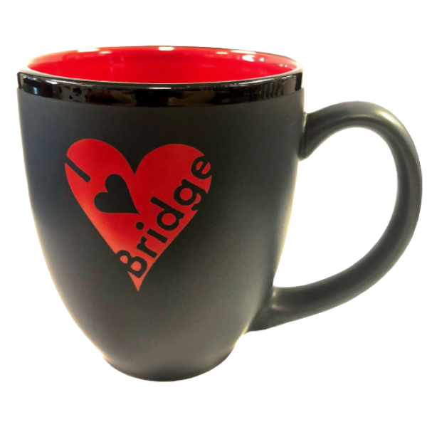 14oz Bistro Mug- I Love Bridge – Baron Barclay Bridge Supply
