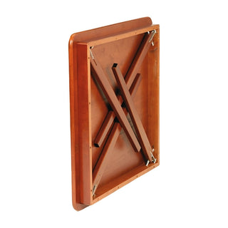 Solid Wood Folding Card Table with Straight Edge Design