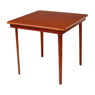 Solid Wood Folding Card Table with Straight Edge Design