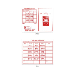 Barclay Tallies 2 and 3 Tables - Pack of 24