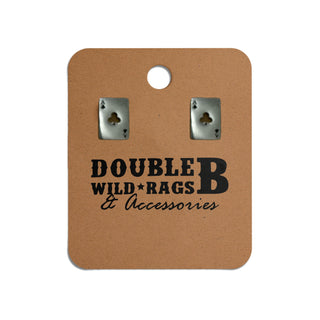 Ace of Clubs Post Earrings - Baron Barclay Bridge Supply