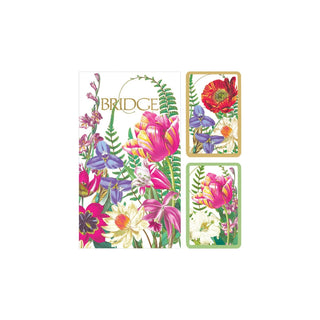 Caspari Bridge Gift Set - Jumbo Index La Dolce Vita - 1 Double Deck Bridge Cards + 2 Score Pads