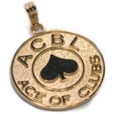 Ace Of Clubs 18K Gold Plated Pendant - Baron Barclay Bridge Supply - #tag1#