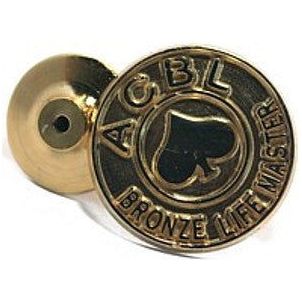 Bronze Life Master 18K Gold Plated Pin - Baron Barclay Bridge Supply - #tag1#