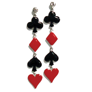 Card Symbol Earrings - Baron Barclay Bridge Supply - #tag1#