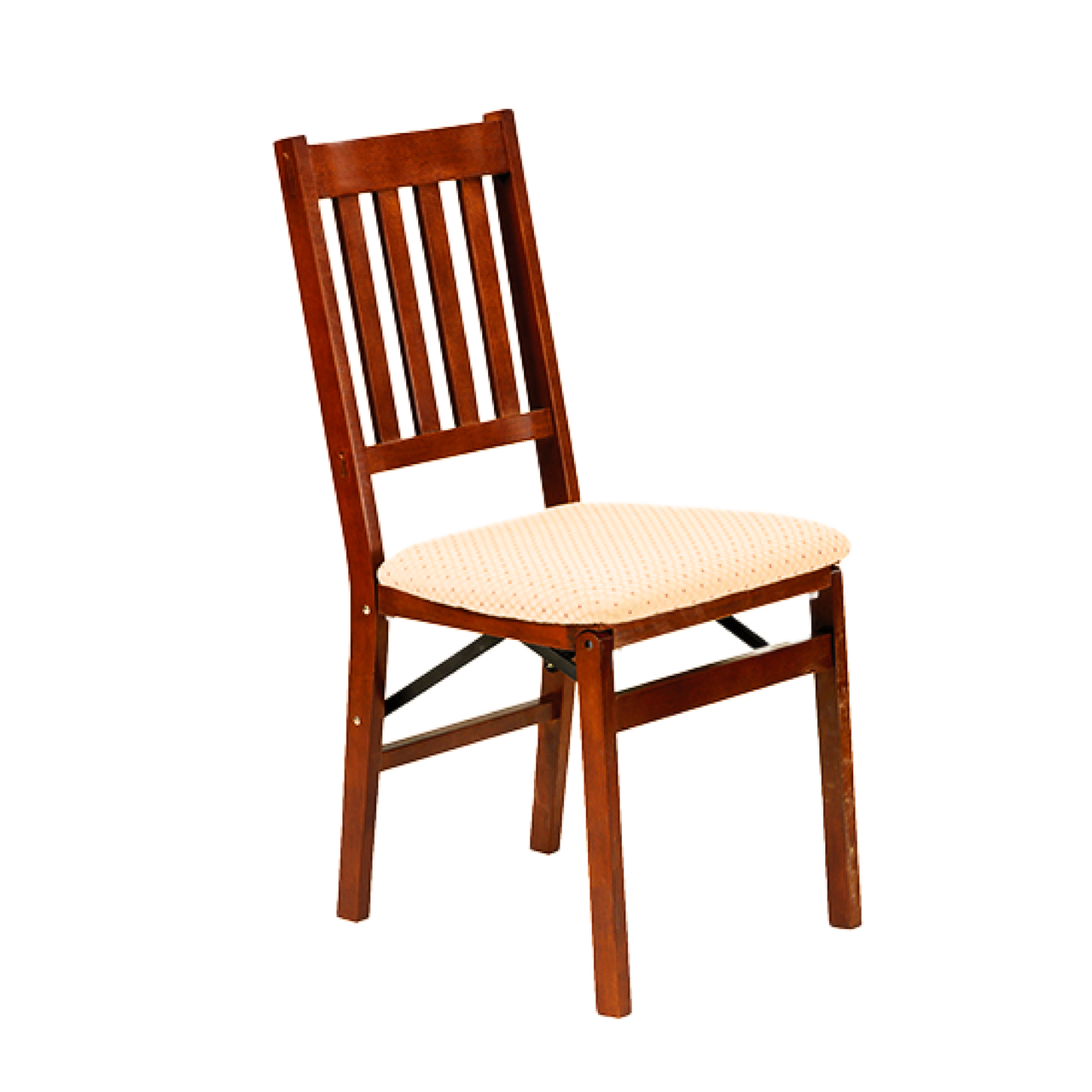 Authentic Craftsman Style Dining Chair with Wide Slats and Threw