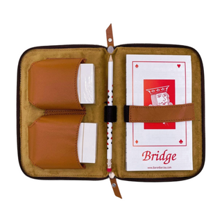 4 Aces Leather Bridge Case - Baron Barclay Bridge Supply