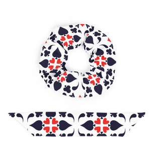 Card Symbol Pattern Scrunchie