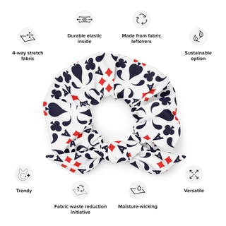 Card Symbol Pattern Scrunchie