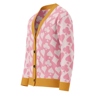 Card Symbol Colorblock Knit Cardigan