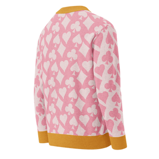 Card Symbol Colorblock Knit Cardigan