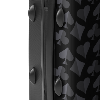 Card Symbol Pattern Hard-Shell Suitcase