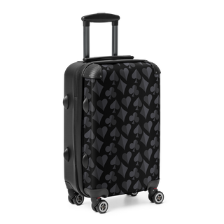 Card Symbol Pattern Hard-Shell Suitcase