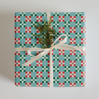 Card Symbol Checkerboard Wrapping Paper Sheets (Set of 3)