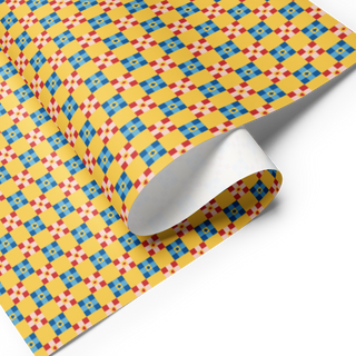 Card Symbol Checkerboard Wrapping Paper Sheets (Set of 3)