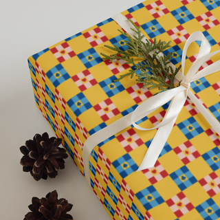 Card Symbol Checkerboard Wrapping Paper Sheets (Set of 3)